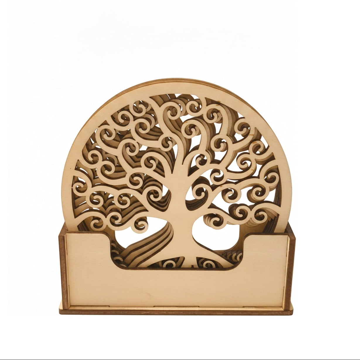 Untersetzer-Set Baum des Lebens mit Holzhalter, Katalogbild