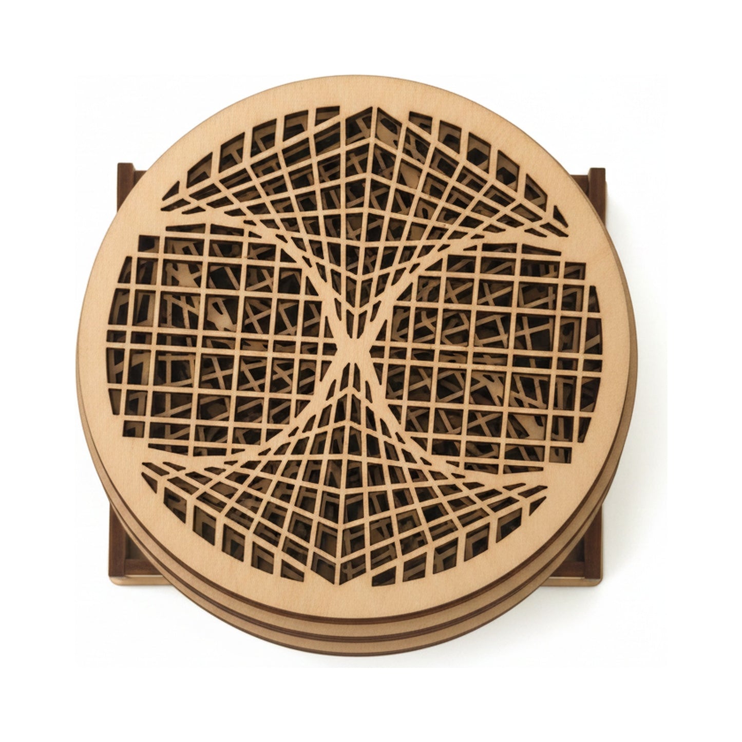 Untersetzer-Set Geometrie mit Holzhalter, Katalogbild