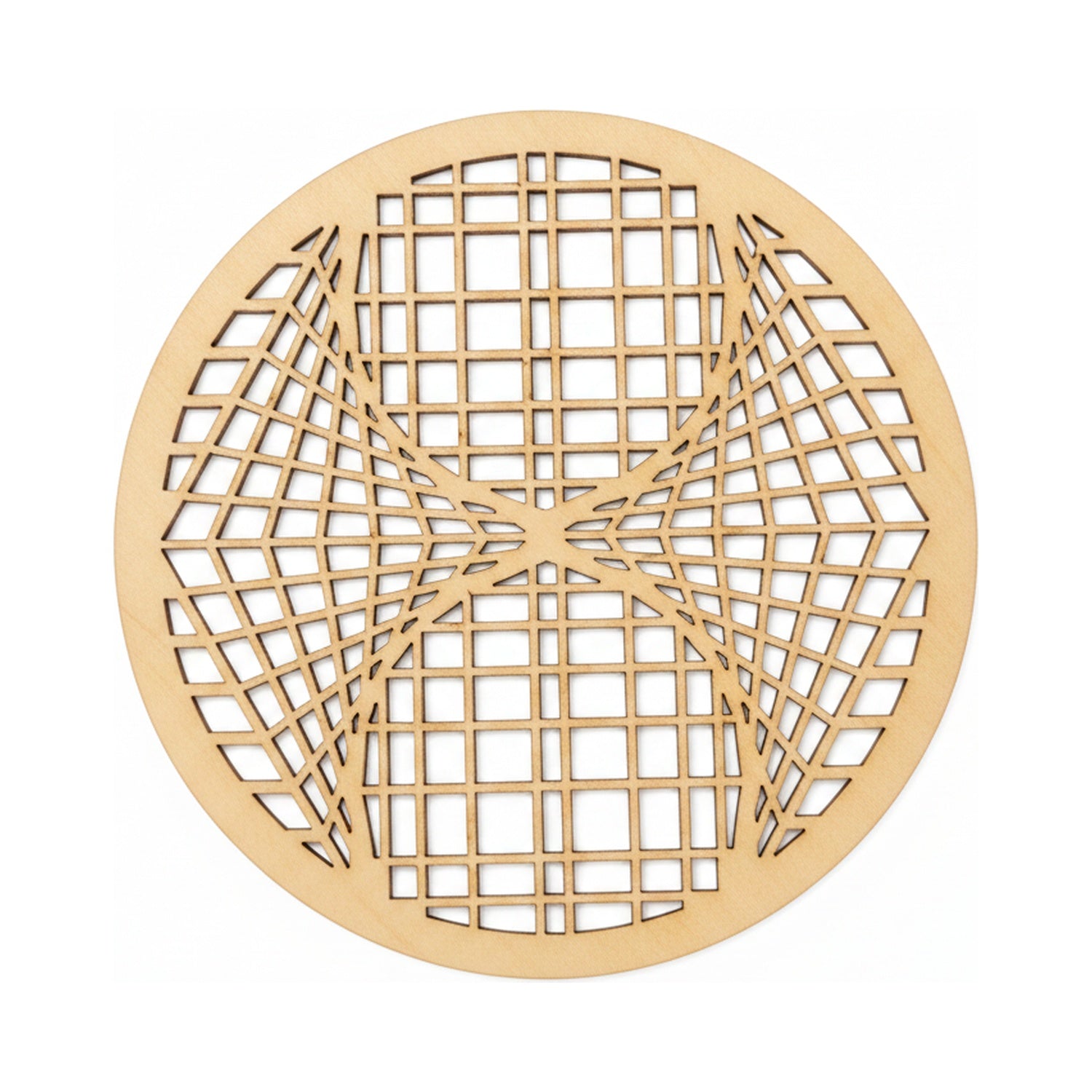 Untersetzer Geometrie aus Lindensperrholz, Katalogbild auf weißem Hintergrund